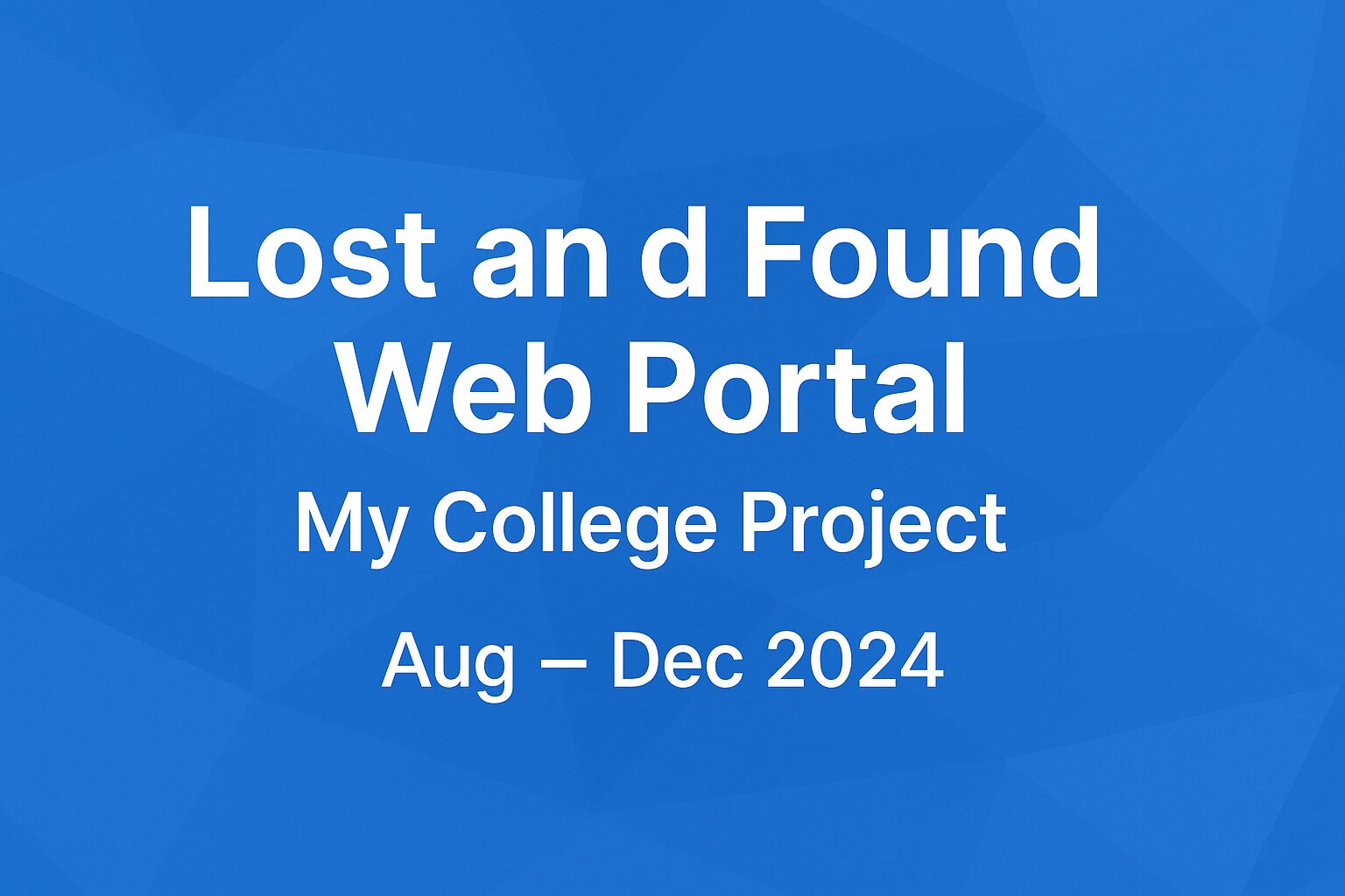 lost and found portal
